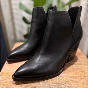 Vince Camuto Black Leather Bootie. NEW!